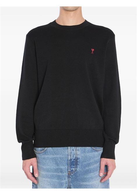 maglione adc uomo nero AMI PARIS | HKS826.001009